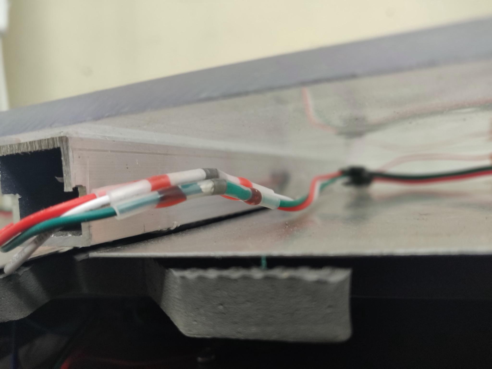 Picture of cables connected to the power supply